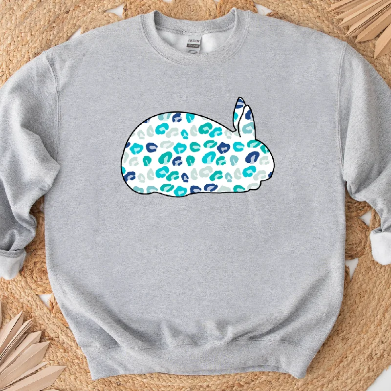 Turquoise Cheetah Rabbit Crewneck (S-3XL) - Multiple Colors!