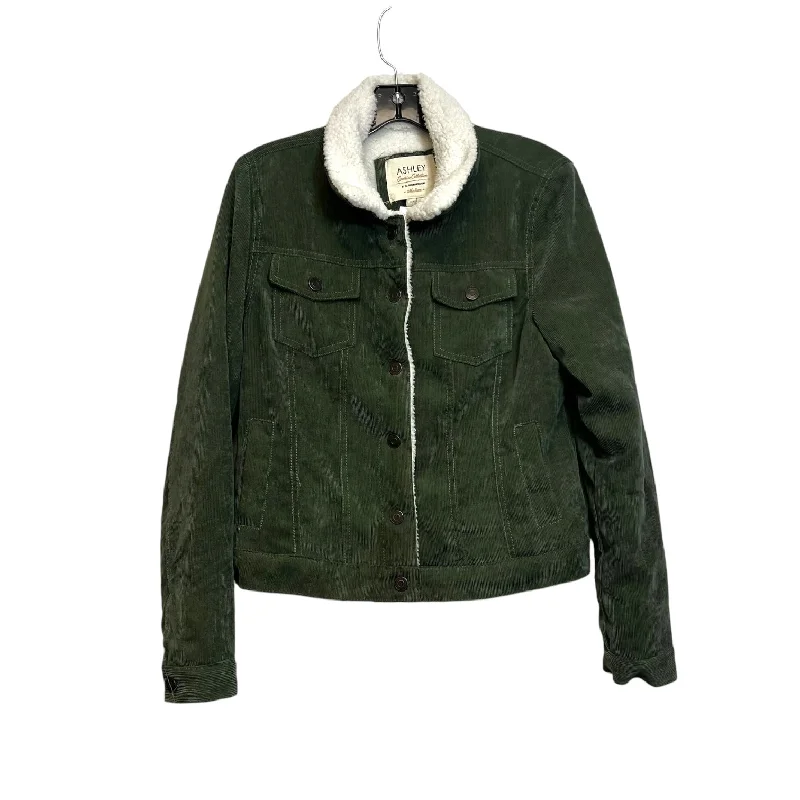 Jacket Shirt By Ashley In Olive, Size: M